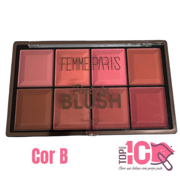 FEMME PARIS PALETA DE BLUSH 8 CORES - Imagem 3