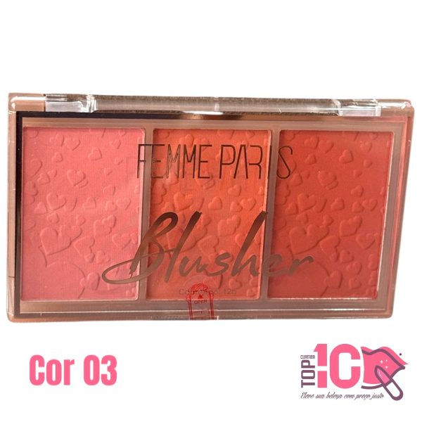 FEMME PARIS PALETA DE BLUSH 3 CORES - Imagem 2