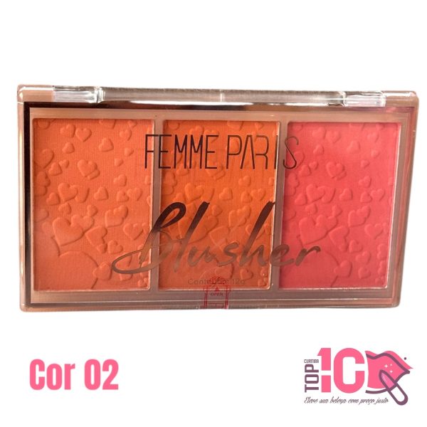 FEMME PARIS PALETA DE BLUSH 3 CORES - Imagem 3