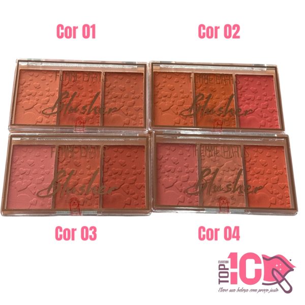 FEMME PARIS PALETA DE BLUSH 3 CORES - Imagem 5