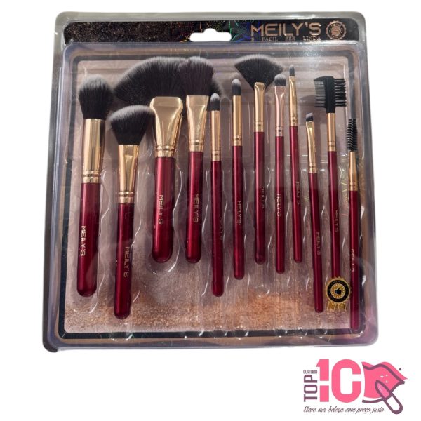 KIT DE 12 PINCÉIS PARA MAQUIAGEM MEILY'S