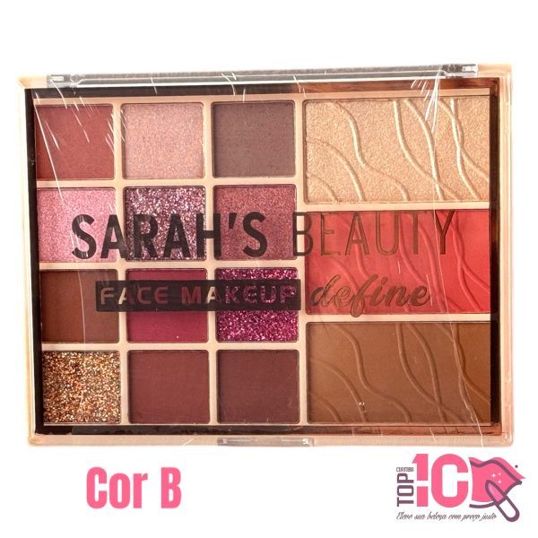 SARAH'S BEAUTY PALETA DE SOMBRAS FACE MAKEUP DEFINE - Imagem 2