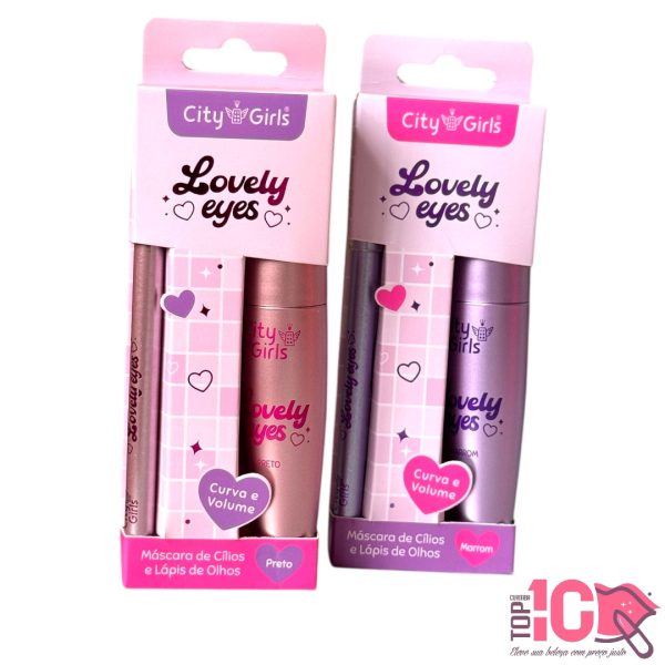 CITY GIRLS KIT MÁSCARA DE CÍLIOS E LÁPIS DE OLHOS