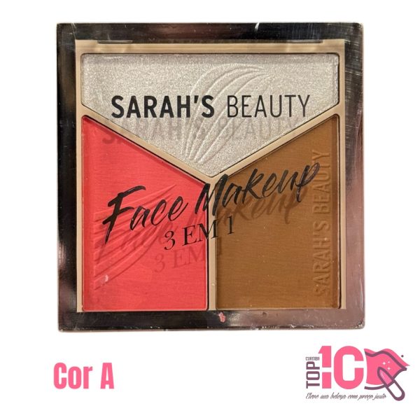SARAH'S BEAUTY PALETA MISTA FACE MAKEUP 3 EM 1 - Imagem 3