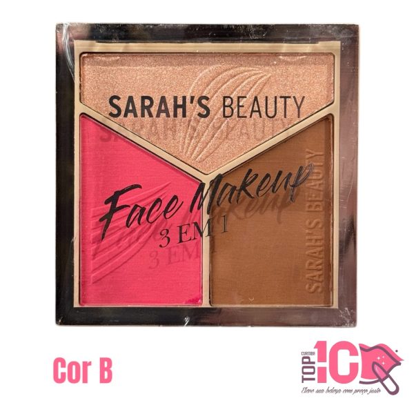 SARAH'S BEAUTY PALETA MISTA FACE MAKEUP 3 EM 1 - Imagem 4